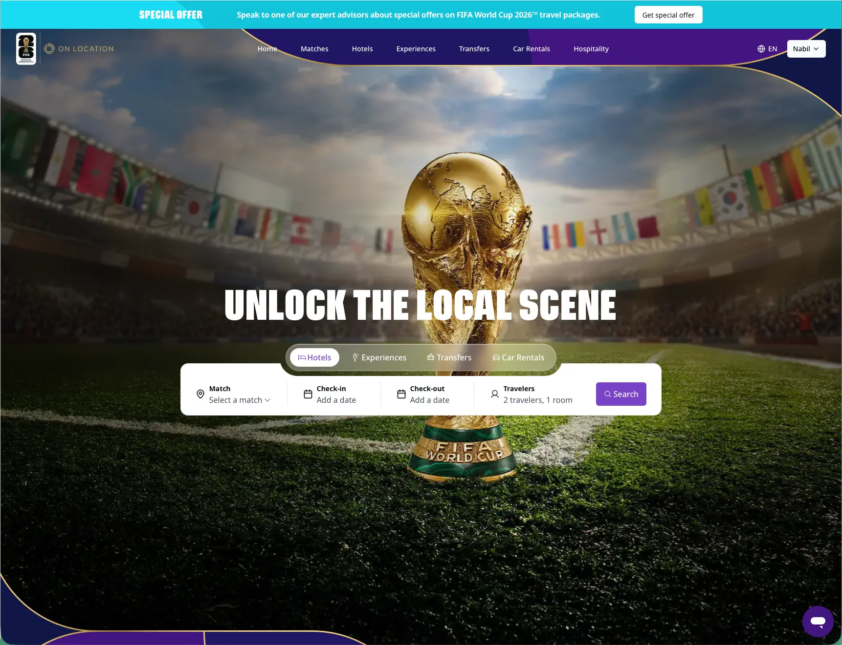 FIFA WC 2026 platform — home